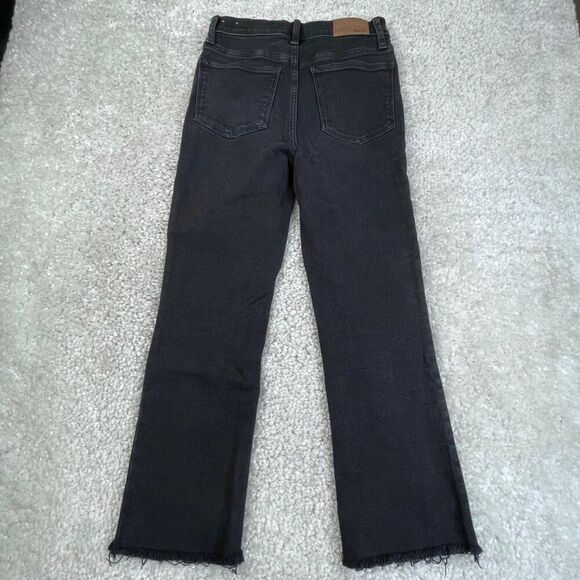 Madewell Cali Demi-Boot Jean Black Raw Hem - Picture 3 of 9